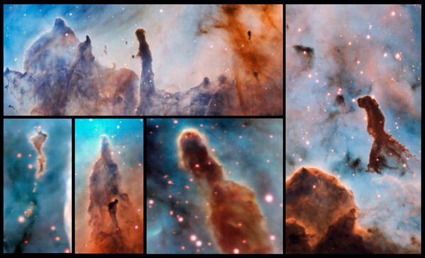 صورة لضباب سديم القاعدة أو كارينا نيبولا (Carina Nebula)، باستخدام تلسكوب الفضاء الضخم ESO. - سبوتنيك عربي