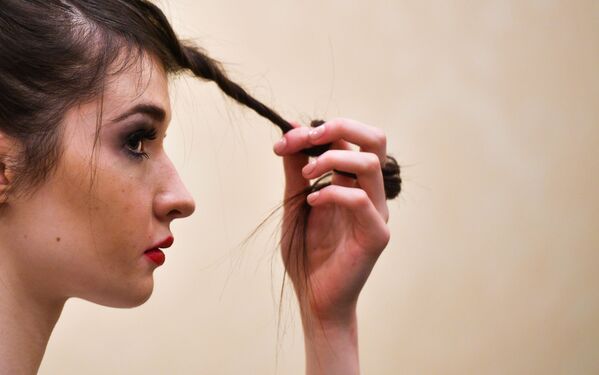 المشاركات في نهائي مسابقة أجمل عارضة أزياء في روسيا 2016 في فندق Korston Club Hotel في موسكو. - سبوتنيك عربي