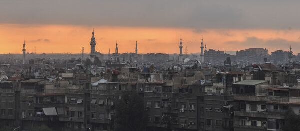 طلوع الفجر في مدينة دمشق، سوريا - سبوتنيك عربي