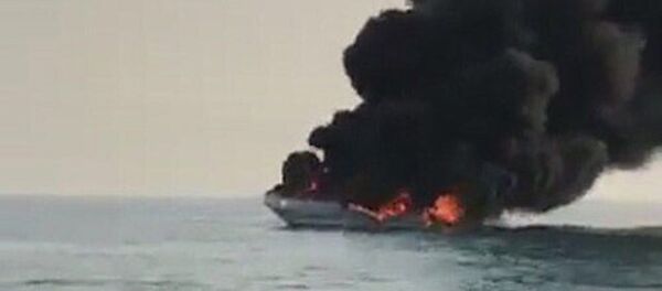 حريق في يخت جنوبي الكويت - سبوتنيك عربي