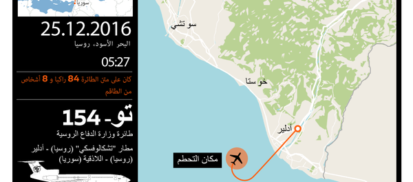 تحطم طائرة تو-154 في سوتشي الروسية تحطم طائرة تو-154 في سوتشي الروسية - سبوتنيك عربي