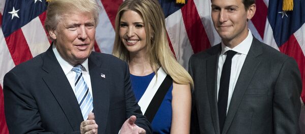 دونالد ترامب مع ابنته ايفانكا وزوجها - سبوتنيك عربي