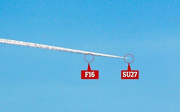 معركة جوية بين سو-27 وإف-16  - سبوتنيك عربي