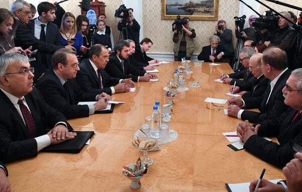 اجتماع سيرغي لافروف مع وفد المعارضة السورية - سبوتنيك عربي