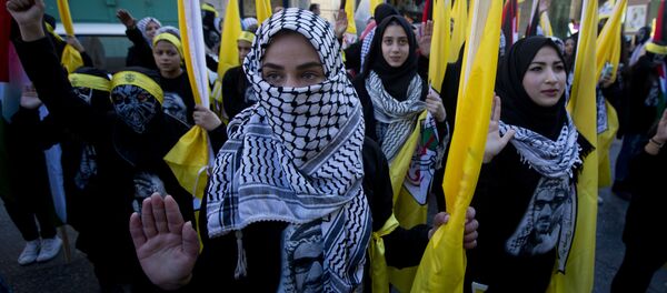 مسيرة شعبية لأنصار فتح في بيت لحم، فلسطين 1 فبراير/ شباط 2017 - سبوتنيك عربي