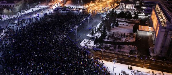 احتجاجات حاشدة في رومانيا - بوخارست - سبوتنيك عربي