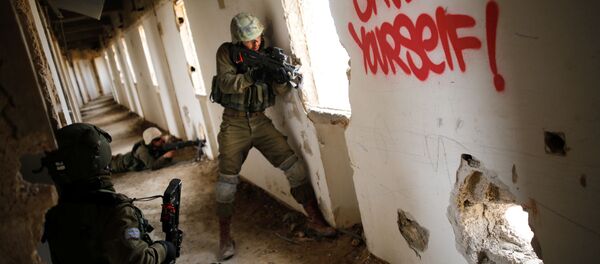 عناصر الجيش الإسرائيلي من كتيبة نحال انفنتري خلال التدريبات والمناورات العسكرية في جنوب إسرائيل، 8 فبراير/ شباط 2017 - سبوتنيك عربي