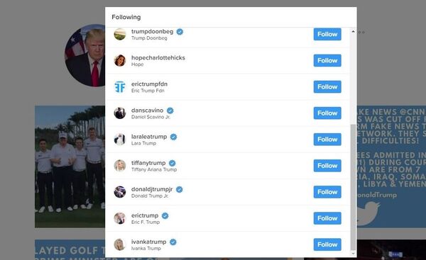 أصدقاء ترامب على انستغرام - سبوتنيك عربي
