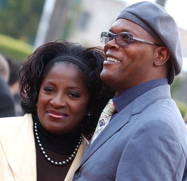 الممثل الأمريكي سامويل ل. جاكسون وزوجته لاتانيا ريتشردسون - سبوتنيك عربي