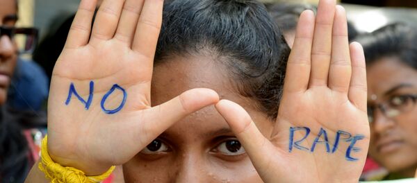 Indian students of Saint Joseph Degree college participate in an anti-rape protest in Hyderabad on September 13, 2013 - سبوتنيك عربي