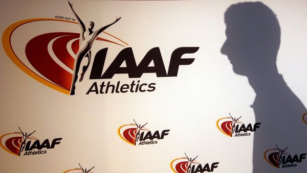 A man casts his shadow following a press conference by Sebastian Coe, IAAF's President, as part of the 203nd International Association of Athletics Federations (IAAF) council meeting in Monaco, March 11, 2016 - سبوتنيك عربي