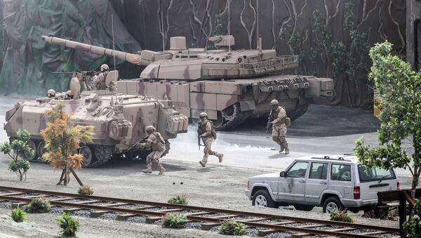 معرض آيدكس الدولي للسلاح والمعدات العسكرية في أبو ظبي، الإمارات العربية المتحدة 19 فبراير/ شباط 2017 - سبوتنيك عربي