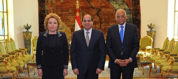 السيسي وفالينتينا ماتفيينكو وعبد العال - سبوتنيك عربي