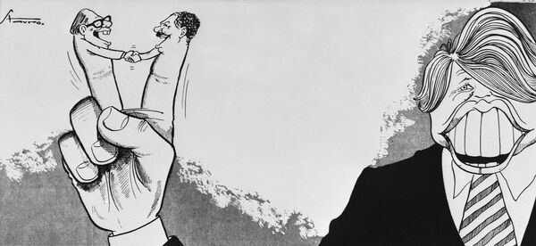 جانب من رسوم رسام الكاريكاتير اللبناني الراحل ستافرو جبرا - سبوتنيك عربي