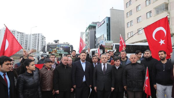 مظاهرة في تركيا ضد الحكومة الهولندية - سبوتنيك عربي