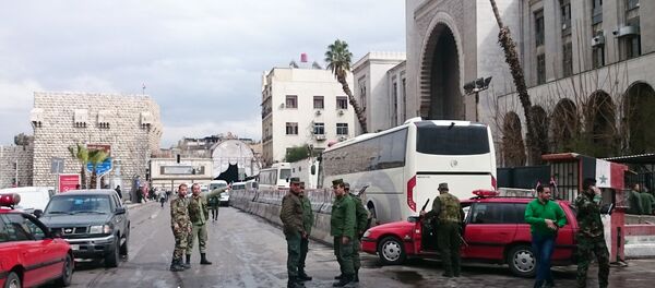 انفجار بمبنى القصر العدلي في منطقة سوق الحميدية بدمشق. انفجار بمبنى القصر العدلي في منطقة سوق الحميدية بدمشق. - سبوتنيك عربي