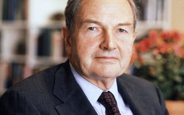 الملياردير الأمريكي دافيد روكفيلير ، عام 1981 - سبوتنيك عربي