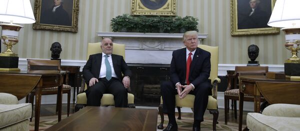 الزعيمان ترامب والعبادي - سبوتنيك عربي