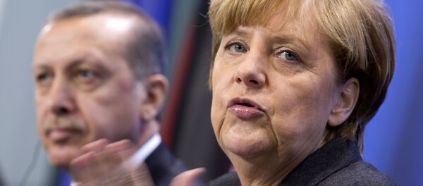 رئيس تركيا رجب طيب إردوغان ومستشارة ألمانيا أنجيلا ميركل - سبوتنيك عربي