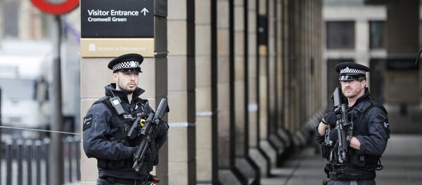 قوات الشرطة البريطانية في ويستمنستر، لندن، بريطانيا 23 مارس/ آذار 2017 - سبوتنيك عربي