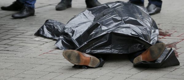 مقتل دينيس فورونينكوف، وهو عضو سابق في الدوما (مجلس النواب الروسي)، في مدينة كييف عاصمة أوكرانيا، في 23 مارس/آذار 2017. مقتل دينيس فورونينكوف، وهو عضو سابق في الدوما (مجلس النواب الروسي)، في مدينة كييف عاصمة أوكرانيا، في 23 مارس/آذار 2017. - سبوتنيك عربي