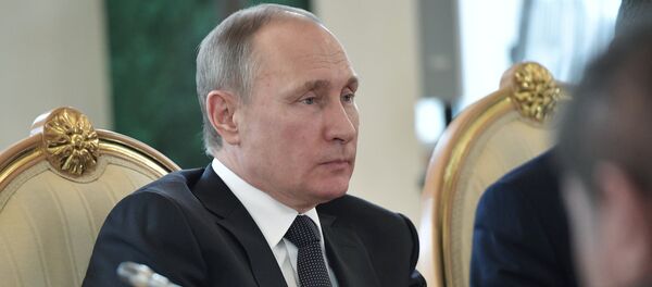 الرئيس فلاديمير بوتين خلال اللقاء مع رئيس أوزبيكستان شافكات ميرضيائيف - سبوتنيك عربي