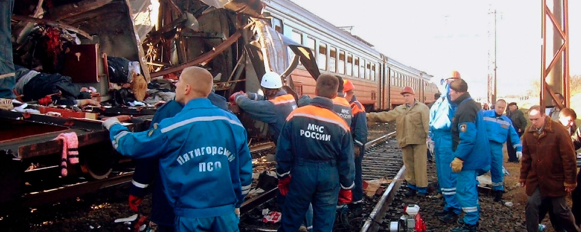 عملية إرهلبية في قطار لرحلة كيسلوفودسك - مينيرالني فودي، 5 ديسمبر/ كانون الأول 2003 - سبوتنيك عربي, 1920, 01.06.2025