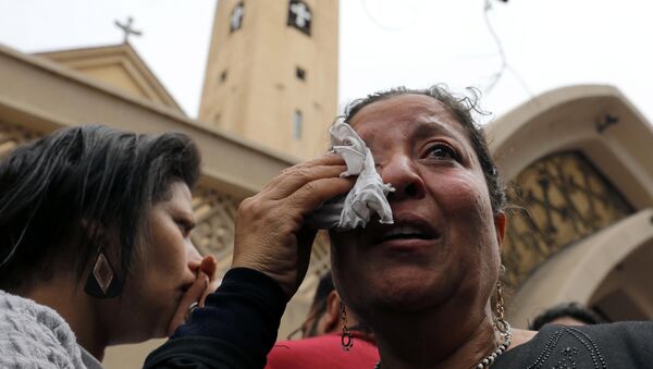 تفجير كنيسة مار جرجس في مدينة طنطا بمحافظة الغربية في مصر - سبوتنيك عربي