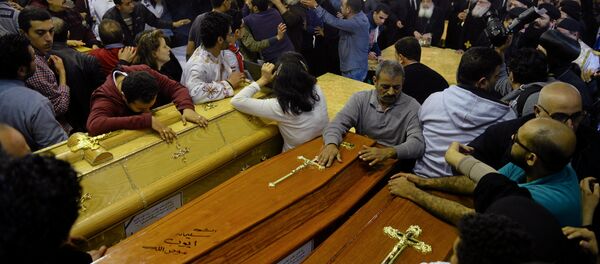 جنازة شهداء كنيسة مارجرجس في طنطا - سبوتنيك عربي