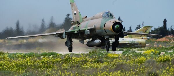 القوات الجوية السورية تستأنف الطيران الجوي من مطار القاعدة الجوية السورية الشعيرات، سوريا - سبوتنيك عربي