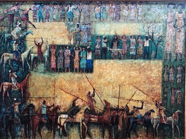 لوحة للفنان سيد عبد الرسول - سبوتنيك عربي