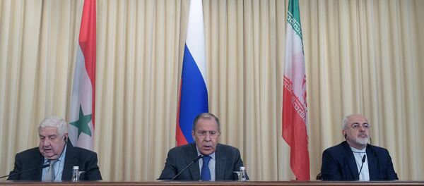 مؤتمر صحفي لوزراء خارجية روسيا وسوريا وإيران في موسكو - سبوتنيك عربي