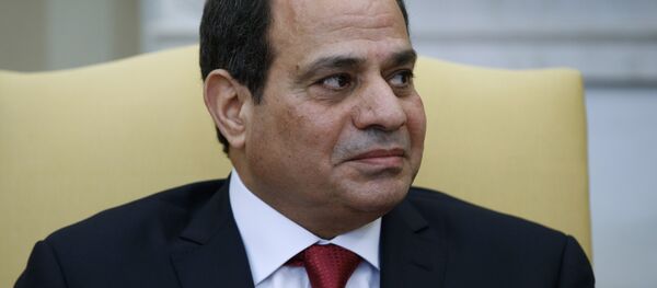 رئيس مصر عبدالفتاح السيسي خلال اللقاء مع رئيس الولايات المتحدة دونالد ترامب، 3 أبريل/ نيسان 2017 - سبوتنيك عربي