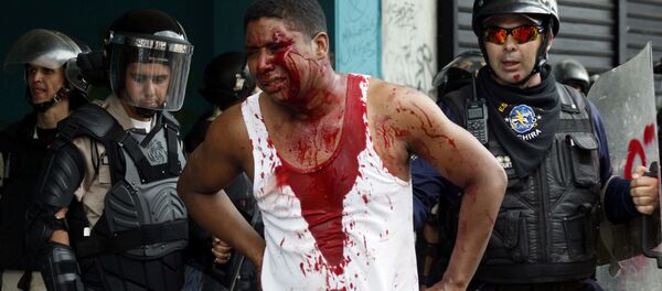 احتجاجات ومظاهرات مناهضة لحكومة فنزويلا في كاراكاس، 19 أبريل/ نيسان 2017 - سبوتنيك عربي