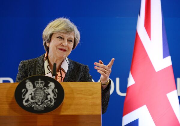 رئيسة الوزراء البريطانية تيريزا ماي - سبوتنيك عربي