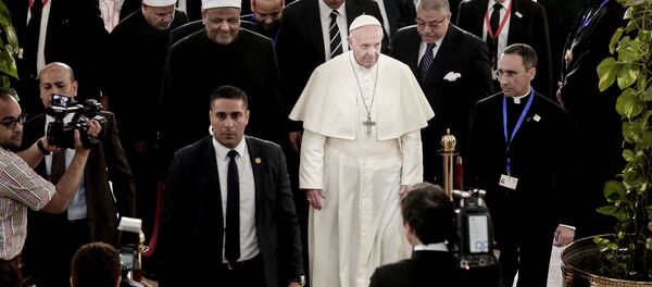 لقاء بابا الفاتيكان وإمام الأزهر الشيخ أحمد الطيب في القاهرة - البابا فرنسيس لقاء بابا الفاتيكان وإمام الأزهر الشيخ أحمد الطيب في القاهرة - البابا فرنسيس - سبوتنيك عربي