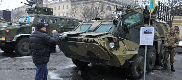 عرض منتجات الصناعة العسكرية الأوكرانية في مدينة لفوف - سبوتنيك عربي
