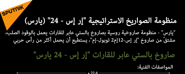 منظومة الصواريخ الاستراتيجية إر إس-24 يارس - سبوتنيك عربي