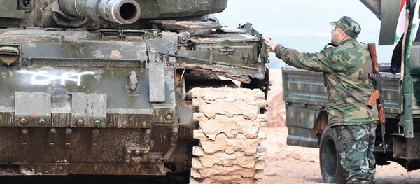 القوات الحكومية السورية في مدينة حلفايا - سبوتنيك عربي