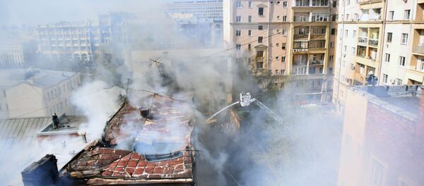 إخماد الحريق وسط موسكو - سبوتنيك عربي