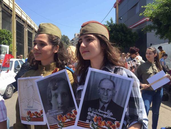 مسيرة  فوج الخالدين في بيروت - سبوتنيك عربي