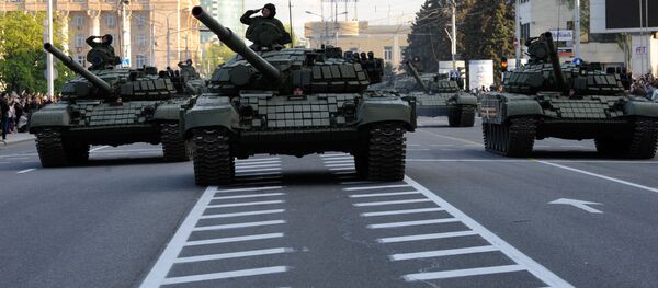 استعدادات العرض العسكري في دونيتسك استعدادات العرض العسكري في دونيتسك - سبوتنيك عربي