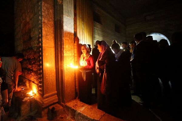 إيزيديون في معبد لاليش في دهوك - سبوتنيك عربي