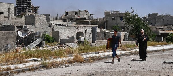 الوضع في حي القابون بضواحي مدينة دمشق - سبوتنيك عربي