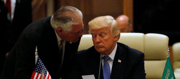 ترامب وتيرلسون في القمة اخليجية الأمريكية - سبوتنيك عربي