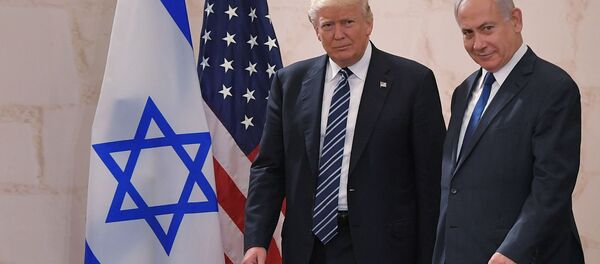 الرئيس الأمريكي دونالد ترابم ورئيس الوزراء الإسرائيلي بنيامين نتنياهو في القدس، 23 مايو/ آيار 2017 - سبوتنيك عربي