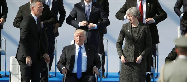 ترامب وتريزا ماي وأمين عام حلف الناتو ترامب وتريزا ماي وأمين عام حلف الناتو - سبوتنيك عربي