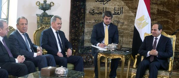 السيسي ولافروف وشويغو - سبوتنيك عربي
