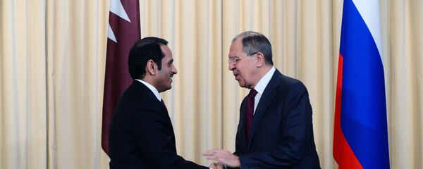 لافروف يلتقي مع نظيره القطري، الشيخ محمد بن عبد الرحمن آل ثاني في موسكو (أرشيف) - سبوتنيك عربي