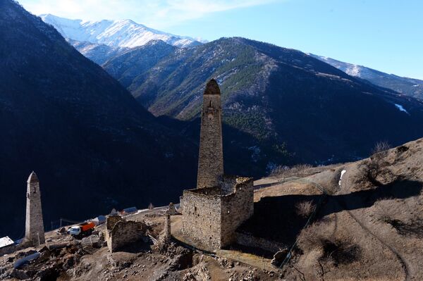 مجمع لمبنى تاريخي ومعماري اسمه لياجغي في إنغوشيتيا - سبوتنيك عربي